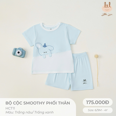 Bộ cộc Smoothy phối thân trắng HCT11