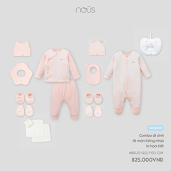 Combo Đi Sinh 16 Món Hồng Nhạt In Họa Tiết NU2709