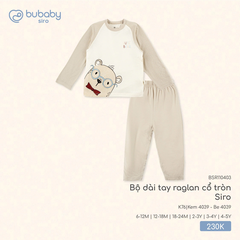 Bộ dài tay raglan cổ tròn Siro BSR110403