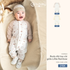 Body dài tay cài giữa Little Rainbow IVS2102LR