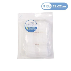 BB.0103 Set 3 Khăn nhỏ vải bông 9 lớp 22x22 Trắng