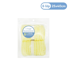 BB.0121 Set 2 Khăn sữa/lót gối 6 lớp 25x40 Vàng