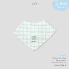 Yếm tam giác trắng kẻ caro xanh