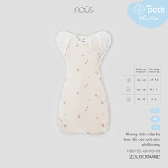 Nhộng chũn màu be họa tiết cáo lướt ván phối trắng