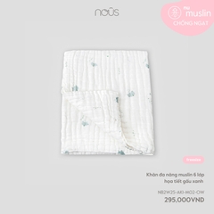 Khăn đa năng muslin 6 lớp họa tiết gấu