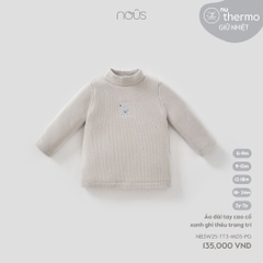 Áo dài tay cao cổ thêu trang trí