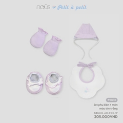 Set Phụ Kiện 4 Món Màu Tím Trắng NU2361