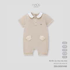 Bộ Liền Cộc Màu Nâu Nhạt NU2510