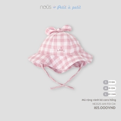 Mũ Rộng Vành Kẻ Caro Hồng NU2517