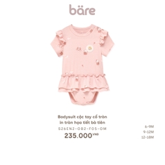 Bodysuit cộc tay cổ tròn in tràn họa tiết bà tiên
