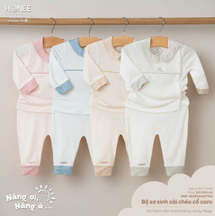 Bộ sơ sinh cài chéo cổ caro 8935344807744