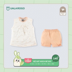 Bộ sát nách chui đầu petit Uala hoạ tiết hoa nhí UR2364