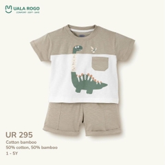 Bộ cộc tay họa tiết khủng long Uala UR 295