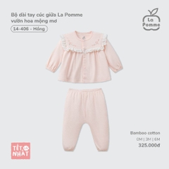 Bộ dài tay cúc giữa La Pomme vườn hoa mộng mơ