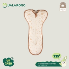 Nhộng chũn cotton Uala hoạ tiết viền nâu UR2439