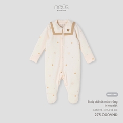 Body Dài Có Tất Màu Be In Họa Tiết NU2269
