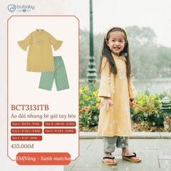 Áo Dài Nhung Bé Gái Tay Bèo Bubaby BCT3131TB