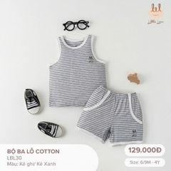 Bộ ba lỗ cotton kẻ - LBL300