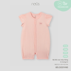 Bộ liền cộc màu hồng in trang trí