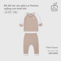 Bộ dài tay cúc giữa La Pomme ngỗng con hoạt bát