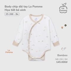 Body chip dài tay La Pomme Họa tiết bé xinh