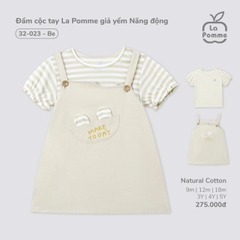 Đầm cộc tay La Pomme giả yếm Năng động