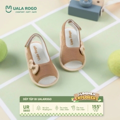 Giày tập đi Uala phối cài sau đính nơ ri10 UR5660