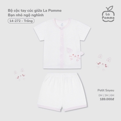 Bộ cộc tay cúc giữa La Pomme Bạn nhỏ ngộ nghĩnh