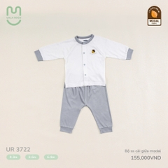 Bộ sơ sinh cài giữa modal phối petit Uala UR3722