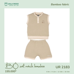 Bộ sát nách bamboo Uala họa tiết mặt cừu UR2183