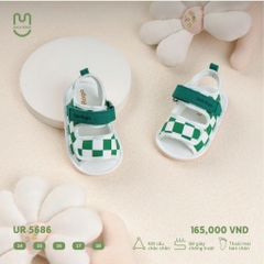 Dép tập đi Uala phối caro đỏ xanh UR5686