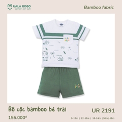 Bộ Cộc Bamboo Bé Trai Uala Họa Tiết UR2191