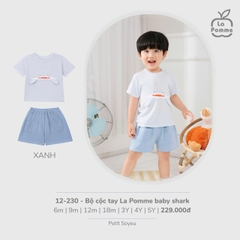Bộ Cộc Tay La Pomme Baby Shark 12230