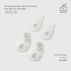 Set bao tay bao chân La Pomme họa tiết nhí cách điệu