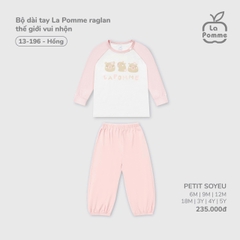 Bộ dài tay La Pomme raglan thế giới vui nhộn