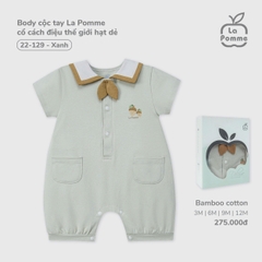 Body cộc tay La Pomme cổ cách điệu thế giới hạt dẻ