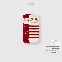 Set 2 tất ông già noel và tuần lộc