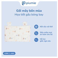 Gối mây sơ sinh waffle cotton