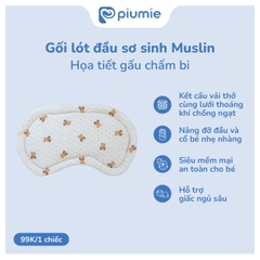 Gối lót đầu sơ sinh muslin thoáng khí