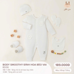 Body smoothy đính hoa bèo vai BD060