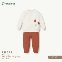 Bộ Dài Tay Nỉ Mỏng Cho Bé UR 278