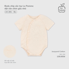 Body chip cộc tay La Pomme dệt vân chìm gấu nhỏ