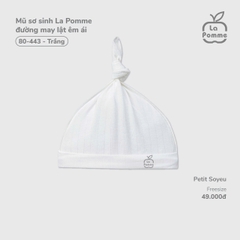 Mũ sơ sinh La Pomme đường may lật êm ái