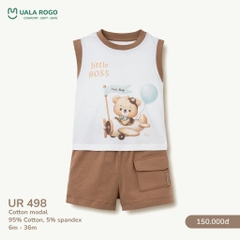 Bộ Sát Nách Họa Tiết Gấu Nhỏ Cho Bé UR 498