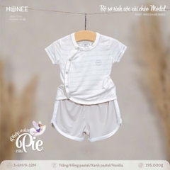 Bộ sơ sinh cộc cài chéo Modal 6662