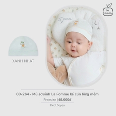 Mũ sơ sinh La Pomme bé cún lông mềm