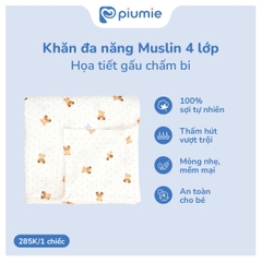 Chăn mây muslin 4 lớp họa tiết