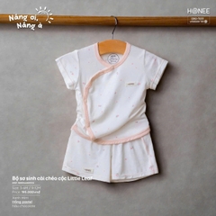 Bộ sơ sinh cài chéo cộc Little leaf 7812