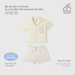 Bộ cộc tay La Pomme áo cách điệu thời trang du lịch biển