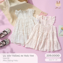 Váy trắng in trái tim LVAY12
